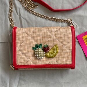 Betsey Johnson Fresh Fruity Wallet On A Chain Bag